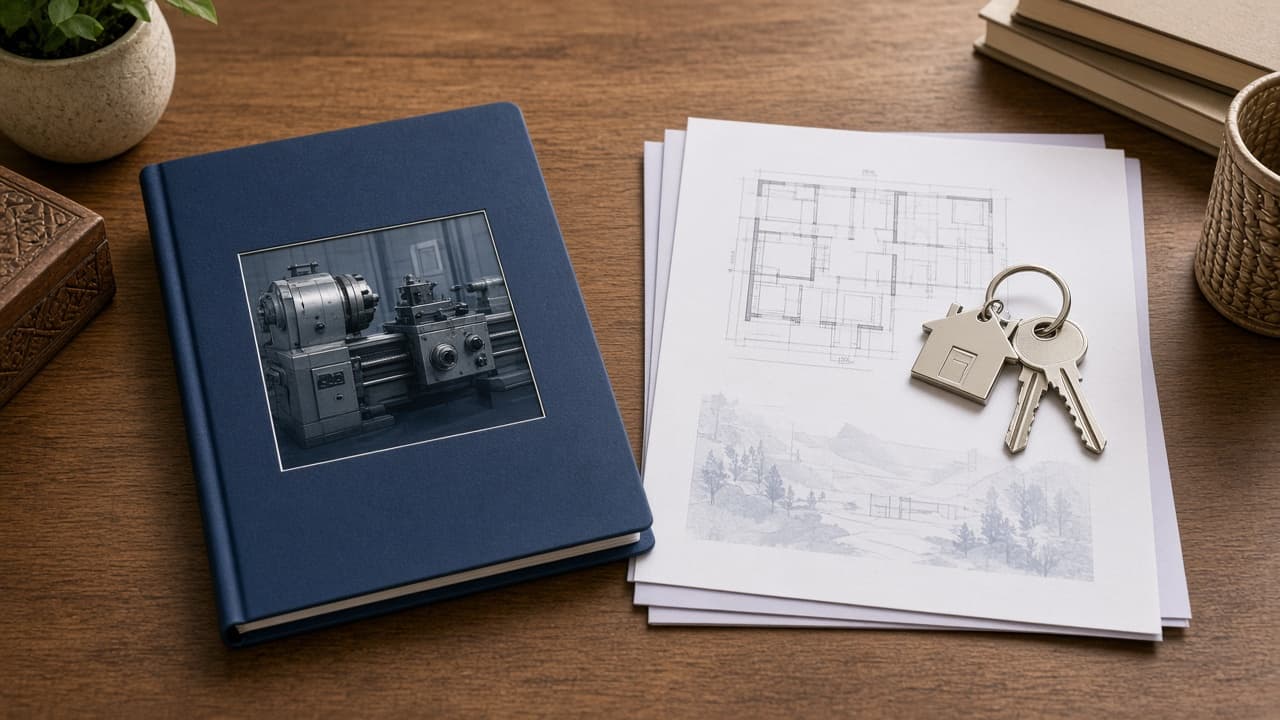 Machinery quotation beside property papers for business loan versus LAP